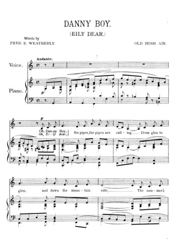 Danny Boy Partitions gratuites